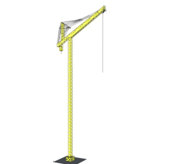 现代塔吊式起重机su模型