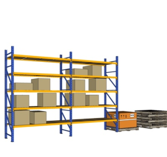 工业风货架置物架su模型