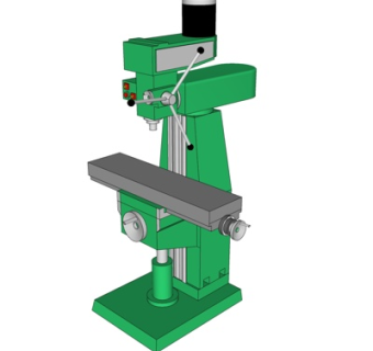 工业风切割机床su模型