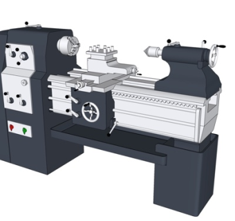 工业风切割机床su模型