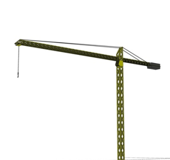 现代塔吊式起重机su模型