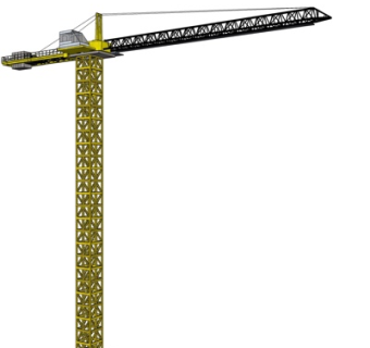 现代塔吊式起重机su模型