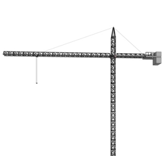 现代塔吊式起重机su模型