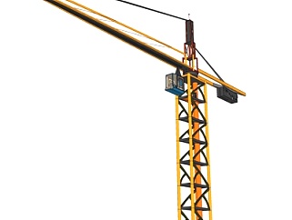 现代塔吊式起重机su模型
