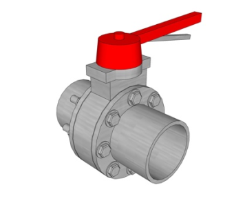 现代水阀门su模型