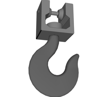 现代塔吊挂钩su模型