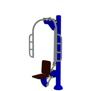 现代户外健身器材su模型