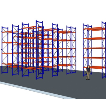 工业风货架置物架su模型