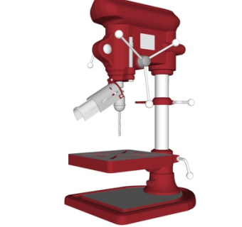 现代钻机打磨机su模型