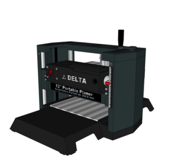 工业风机床su模型