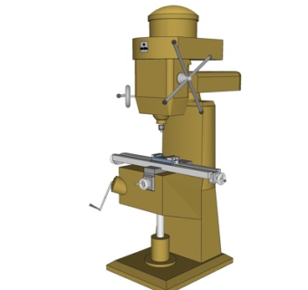 工业风钻机打磨机su模型