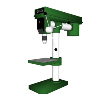 工业风钻机打磨机su模型