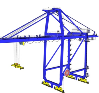 工业风塔吊式起重机su模型