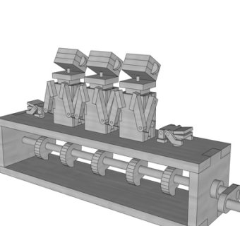 工业风机床su模型
