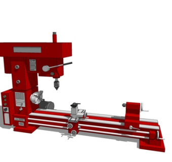 工业风机床su模型