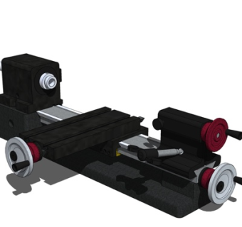 工业风机床su模型