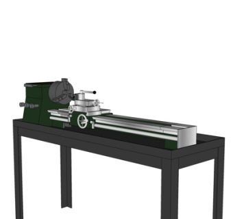 工业风机床su模型