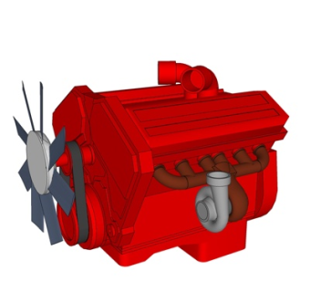 工业风机床su模型