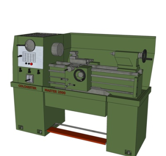 工业风机床su模型