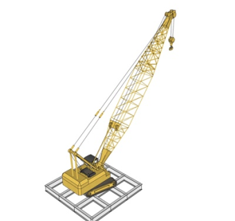 工业风塔吊式起重机su模型