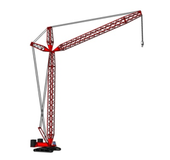 工业风塔吊式起重机su模型