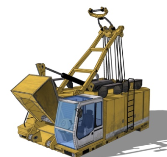 工业风塔吊式起重机su模型