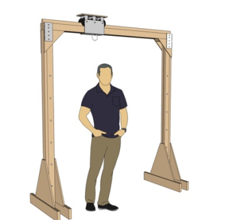工业风龙门吊机su模型