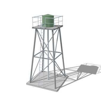 工业风水塔su模型