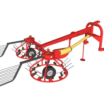 工业风收割机su模型