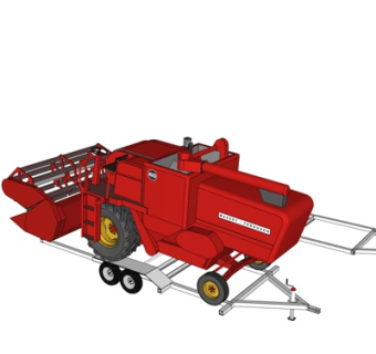 工业风切割机床su模型