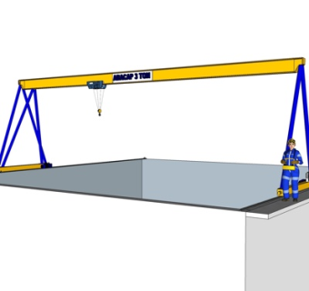 工业风龙门吊机su模型