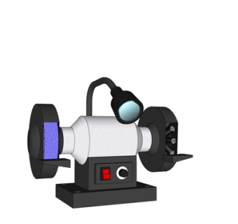 工业风水磨机su模型