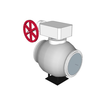 现代水阀门su模型