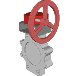 现代水阀门su模型