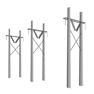 工业风电线杆su模型