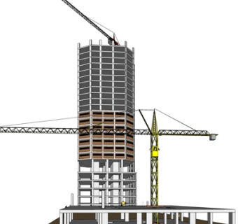 工业风塔吊式起重机su模型