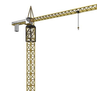 工业风塔吊式起重机su模型