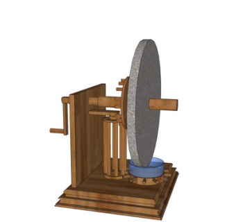 工业风水磨机su模型