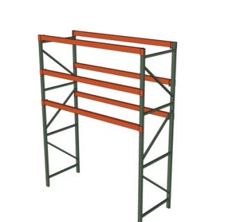 工业风货架置物架su模型