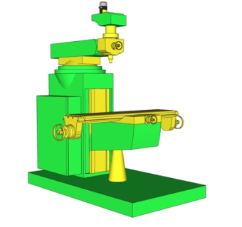 工业风水磨机su模型