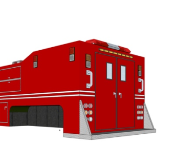现代消防房su模型