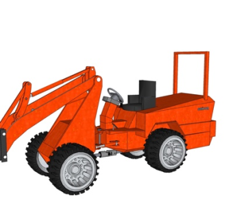 现代挖掘机su模型