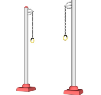 现代户外健身器材su模型