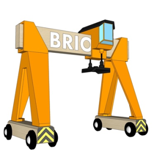 工业风龙门吊机su模型