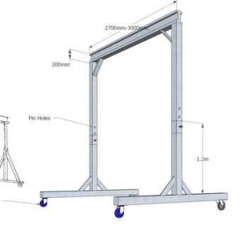 现代龙门吊机su模型