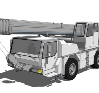 现代塔吊式起重车su模型