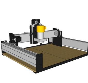 工业风水磨机su模型
