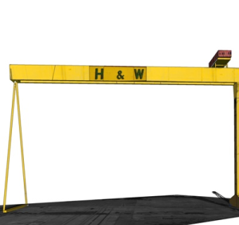 工业风龙门吊机su模型