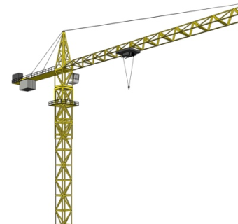 工业风塔吊式起重机su模型