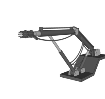 工业风机械手su模型